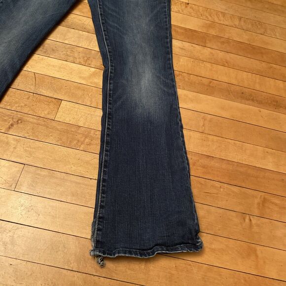 American Eagle Jeans Women’s Size 8 Original Boot Stretch Modified Bottom Slit - Picture 12 of 15